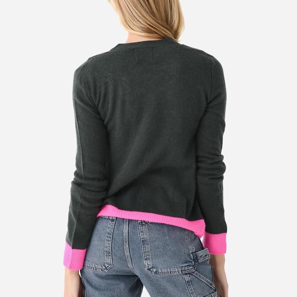 JUMPER 1234 Women's Contrast Cardigan - Picture 3 of 4